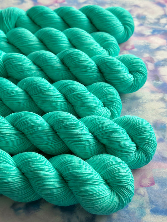 The Maker's Paint Palette Tonal Collection - Aqua - Sock - DYED TO ORDER