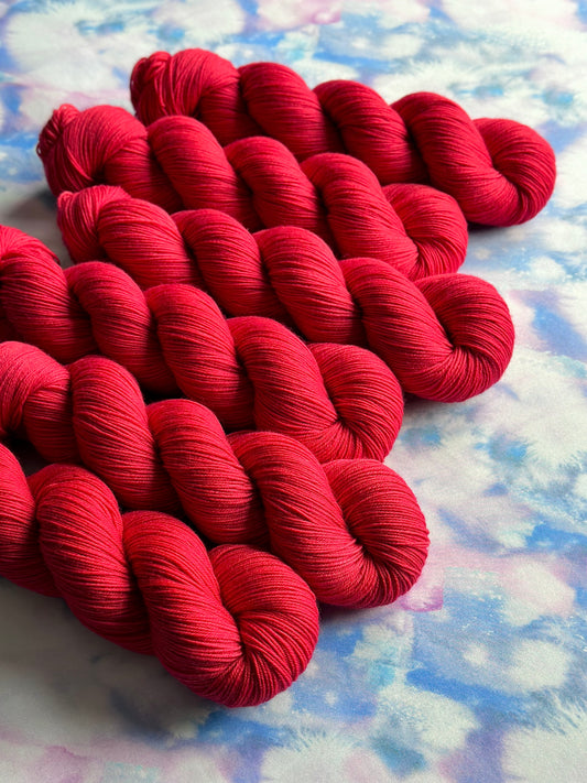 The Maker's Paint Palette Tonal Collection - Ruby Slippers - Sock - DYED TO ORDER